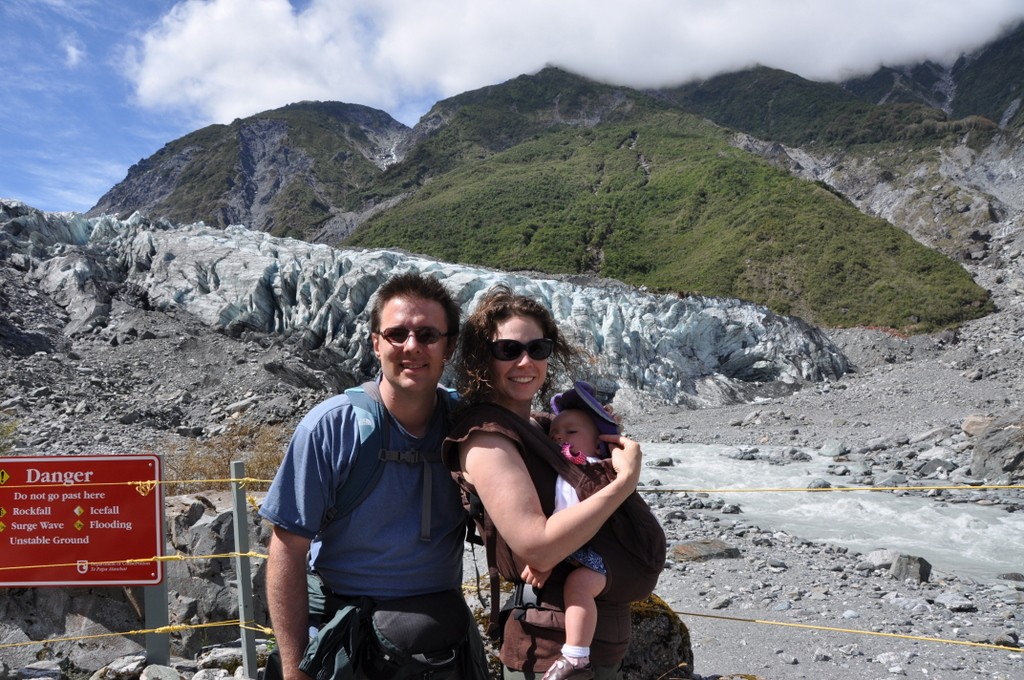 At the viewing spot, as close as we could get to the glacier.